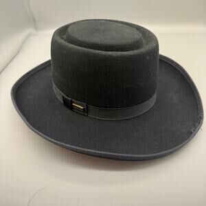 Wild West Warner Brothers James West Cowboy Hat Brown 100% Wool 1999 USA Small